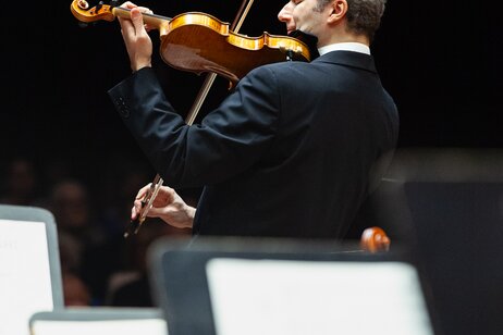 1. Konzertmeister Martin Yavryan beim 5. Symphoniekonzert der Saison 23/24