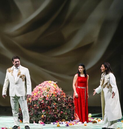 Susanne Langbein (Elettra), Dovlet Nurgeldiyev (Idomeneo), Anastasia Lerman (Ilia) & Camilla Lehmeier (Idamante)